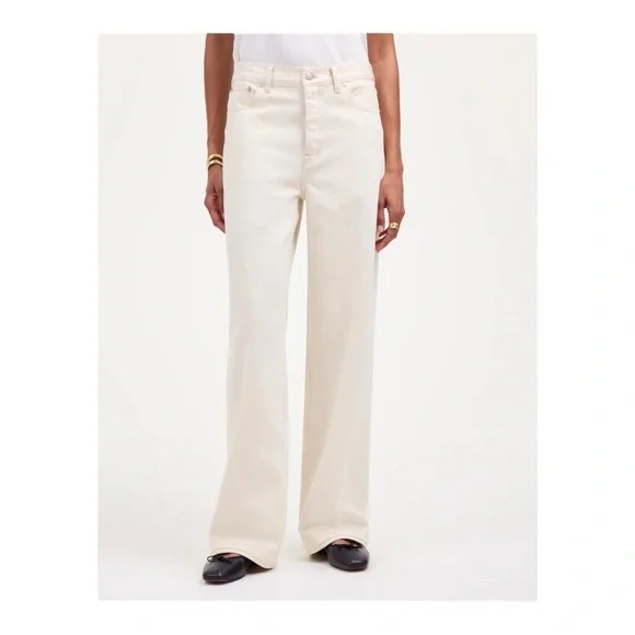 Madewell Low-Slung Baggy Jeans in Vintage Ivory NWT - Picture 2 of 9